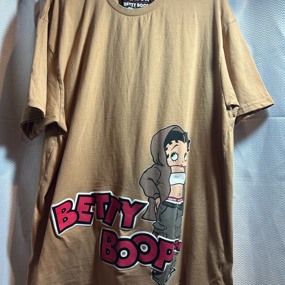 Y2K Betty Boop Graphic Tee | Oversized Brown Streetwear Top